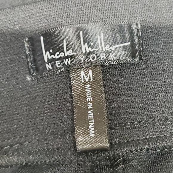 Nicole Miller Black Pull On Pencil Skirt M - Picture 8 of 9